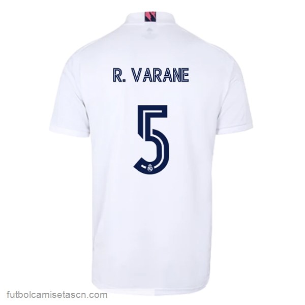 Camiseta Real Madrid 1ª NO.5 Varane 2020/21 Blanco